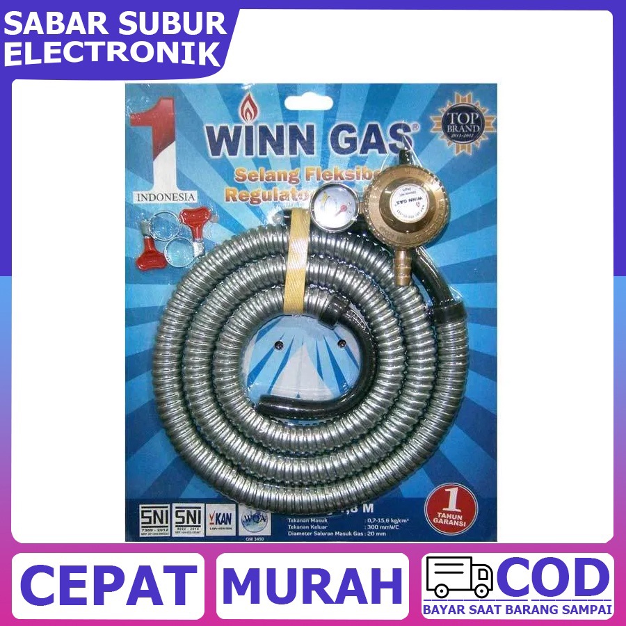 Promo Selang Regulator Winn Gas - Silver
