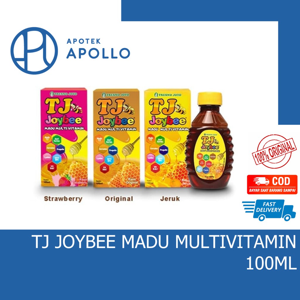 TJ JOYBEE MADU MULTIVITAMIN 100ML (ORIGINAL, STRAWBERRY, JERUK)