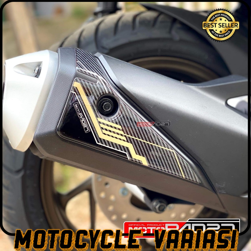 MOTOPAD27 Sticker stiker COVER KNALPOT NEW HONDA VARIO 160 Resin Timbul Premium Presisi