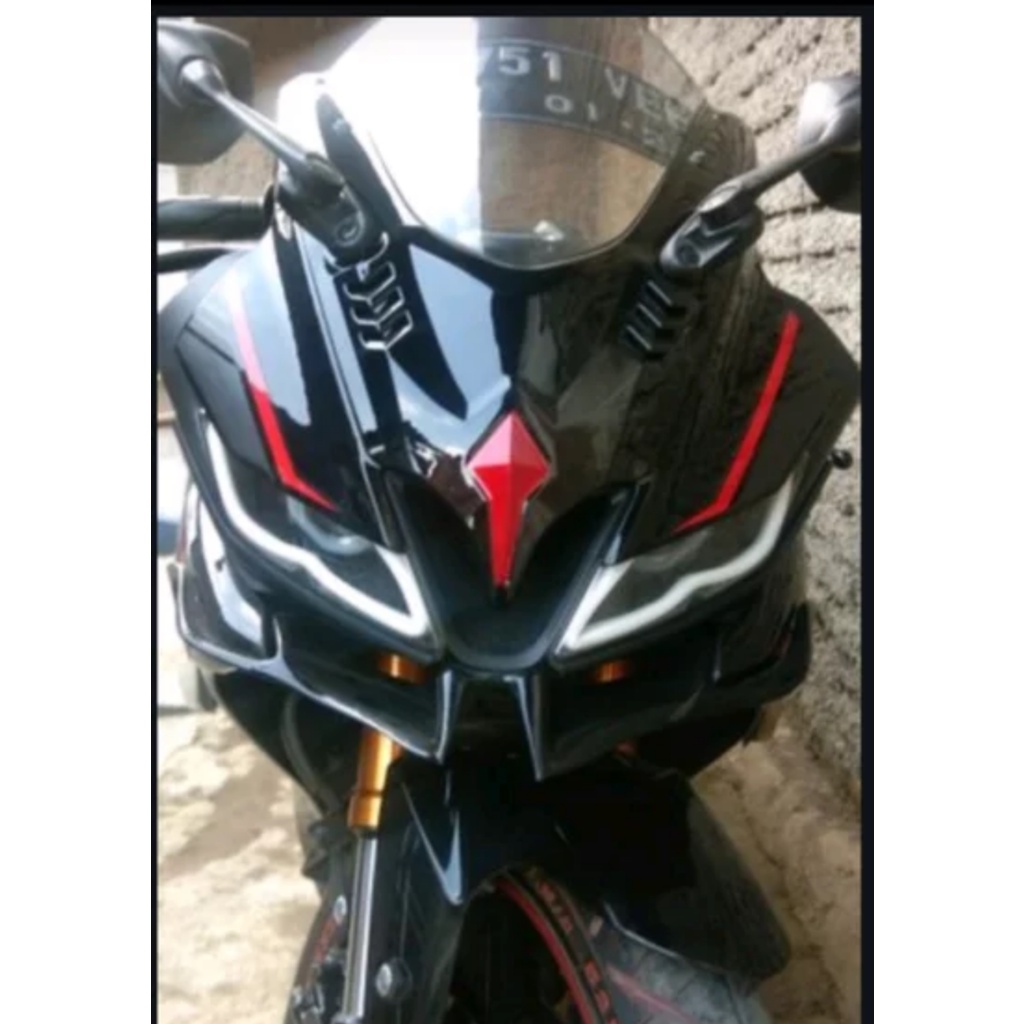 COVER LAMPU  R15 NEW V3  CARBON TAMENG LAMPU DEPAN YAMAHA ALL NEW R15 VVA LED TAHUN 2017-2021 KARBON