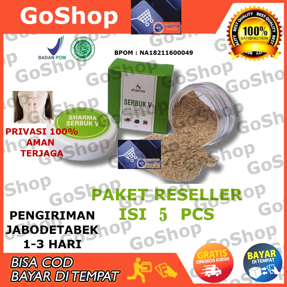 [COD] Paket 5 PCS Reseller  Serbuk V Sharma BPOM / Serbuk Perawan Anti Pelakor Sari Rapet / Serbuk V