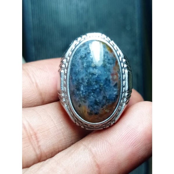 cincin batu akik badar perak unik dan antik lain bacan dan pancawarna