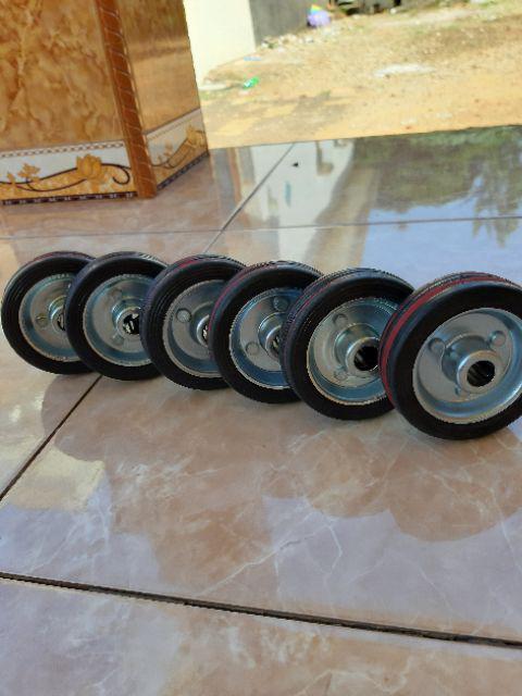 Roda Troli 3 Wheel Only Roda Karet Etalase Gerobak Trolley