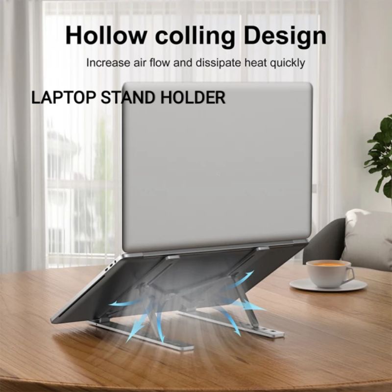 Laptop Stand Holder Dudukan Tablet Folding Lipat Notebook