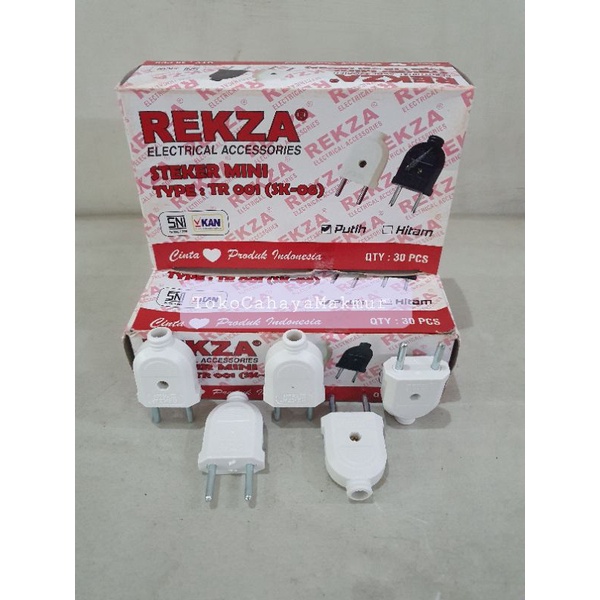 Steker Gepeng Rekza / Steker Mini / Colokan Listrik/ Stop Kontak/ Plug