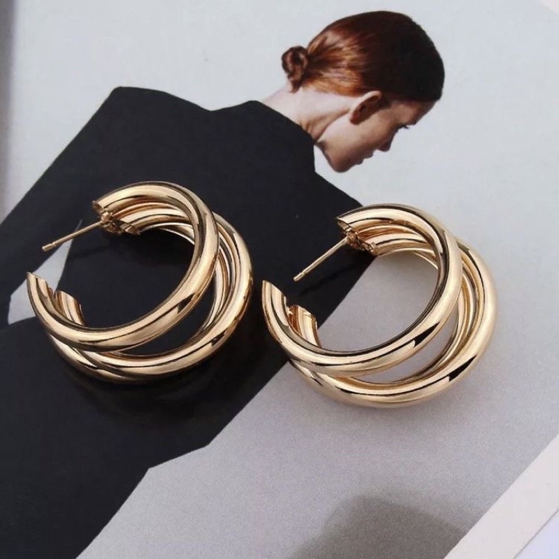 Anting Wanita Bentuk C 3 Layer Lulu - Lulu Earrings