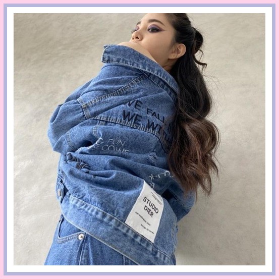 Jaket Jeans Denim Pria Wanita Motif Strip [ Unisex ] - Jaket Oversize  Amr Original - 1351 We Fall