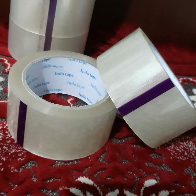 

LAKBAN 48mm X 90yard BENING/COKLAT 1dus isi72Roll INDOTAPE GOJEK/GRAB