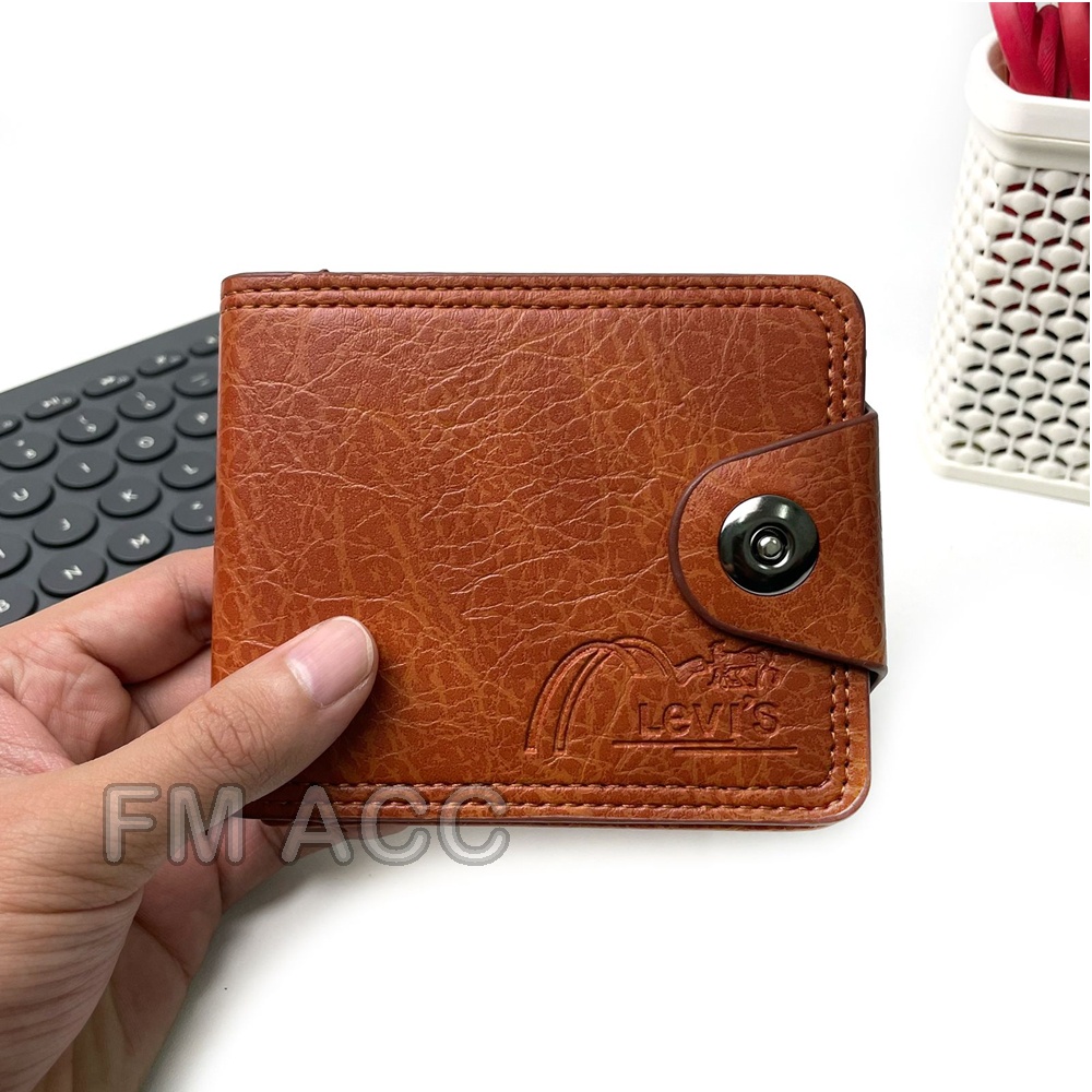 Dompet Pria Kancing 501 Keren Murah( RAMDOM MERK ) / Dompet Kulit / Dompet Murah / Dompet Keren / Dompet IMPORT / Dompet Kartu Terbaru 2022-Variasi Warna