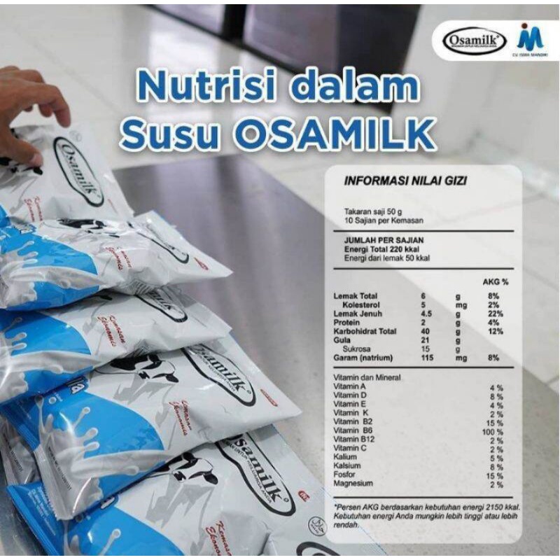 SUSU OSAMILK 500GR BPOM | SUSU PENGGEMUK BADAN | SUSU SAPI MURNI 100% |