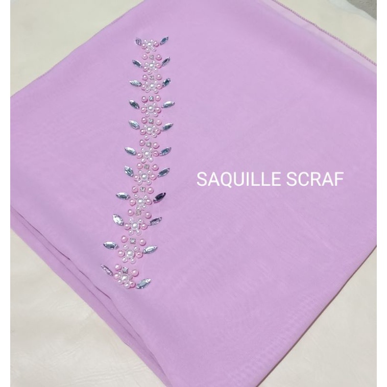 segiempat bella square payet mutiara permata/jilbab segiempat bella square bando payet/hijab bella-BEBY LILAC