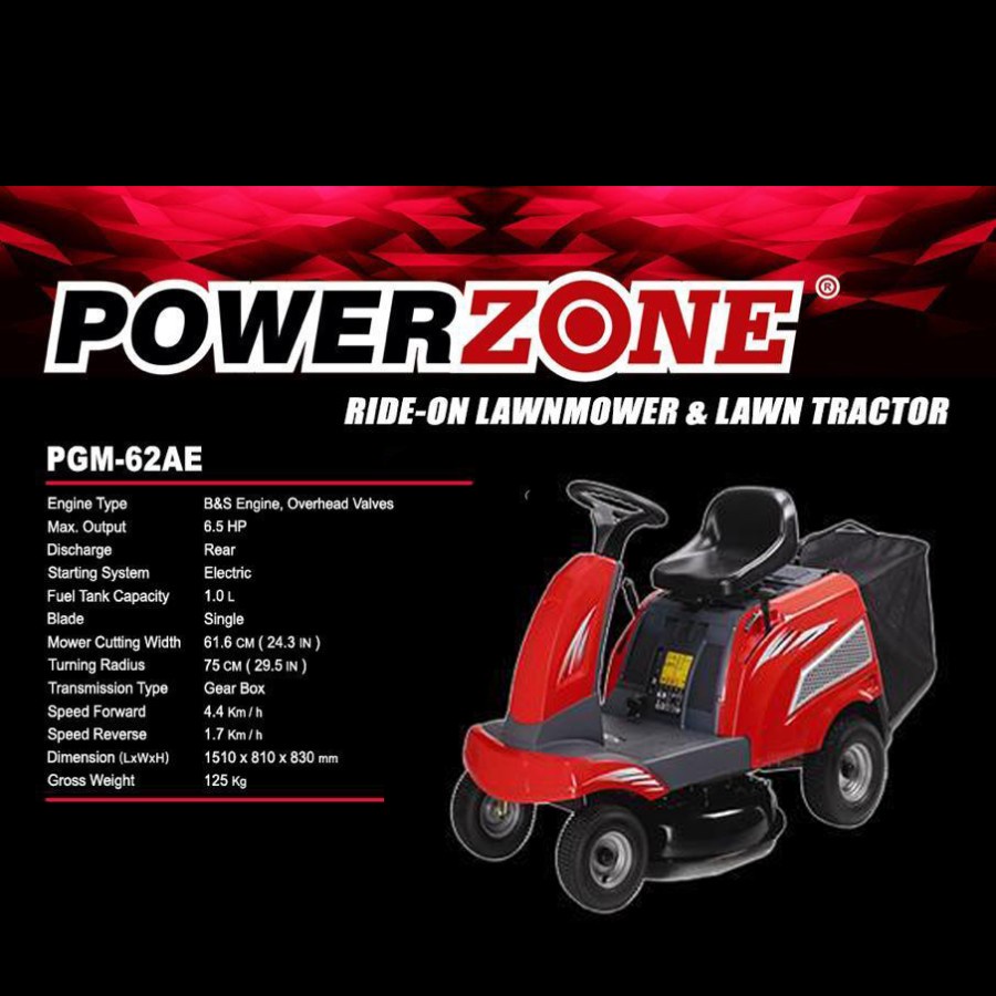 Mesin lawn mower dan lawn traktor PowerZone PGM-62AE