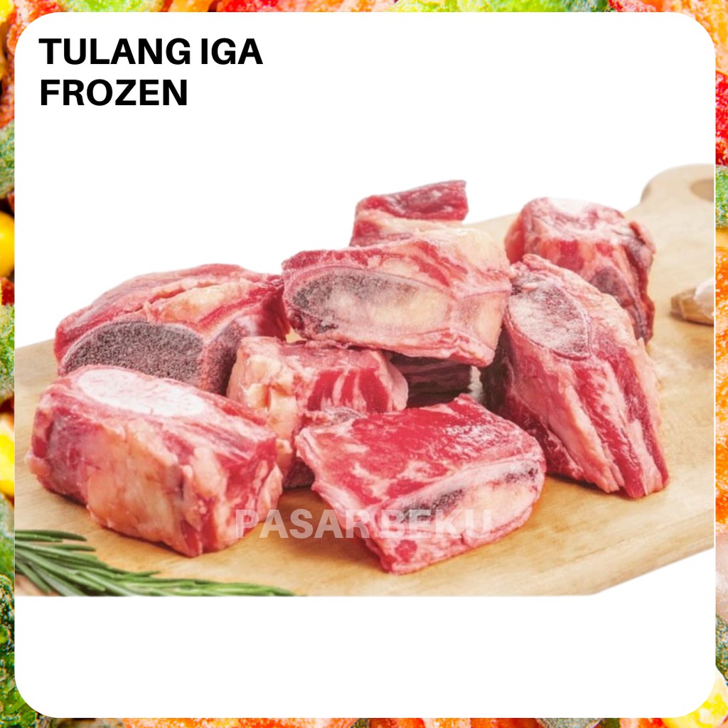 

Tulang Iga Sapi Frozen 500gr Tulang Sop Bakar Banyak Daging Padang
