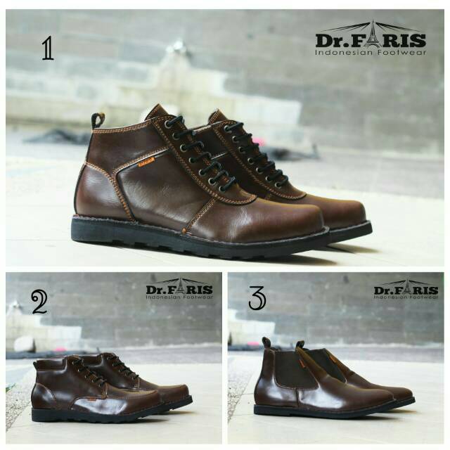 Dr faris premium original Sepatu semi boots pria sepatu santai maen kuliah kerja
