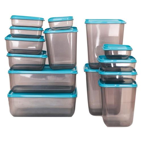 Toples Otaru Smoke Sealware Original Haha Production SET 14PCS / tempat penyimpanan dalam kulkas anti tumpah daging ikan ayam sapi kambing seafood udang cumi tidak bau amis plastik warna warni berbagai ukuran dari besar sampai kecil