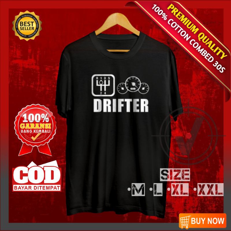 Kaos Kaos Distro Pria Premium Original Branded Otomotif Racing Drifter Kaos Distro Simple - RR817DR