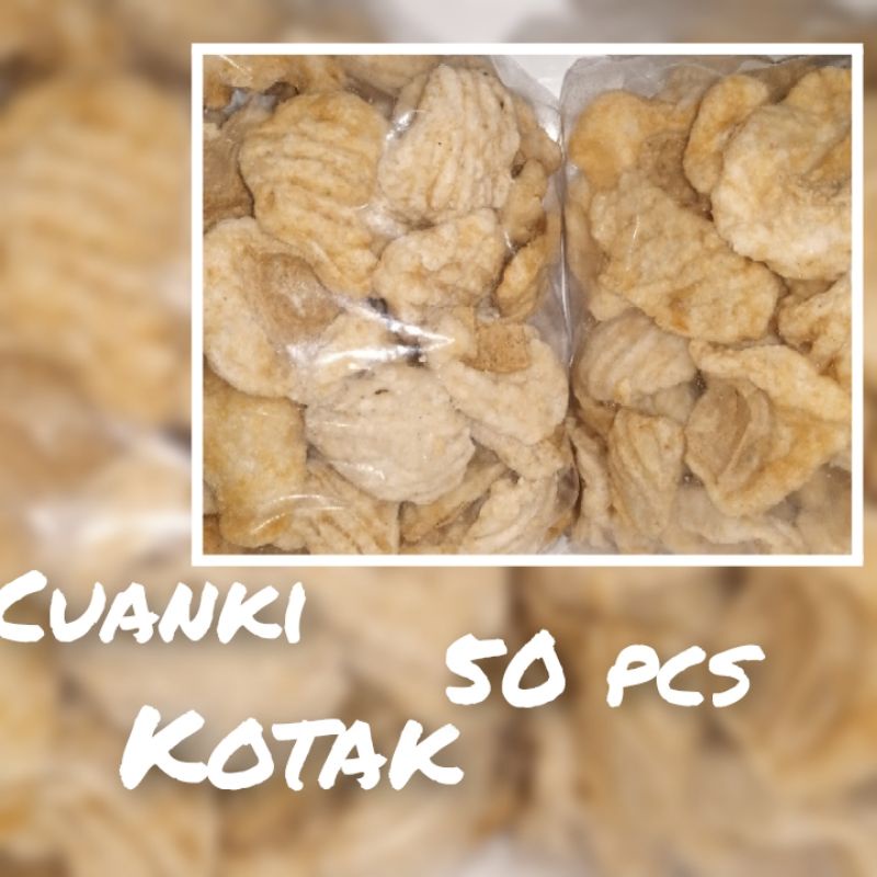 Jual Cuanki Kotak Persegi Gepeng Isi 50 Pcs Bisa Untuk Toping Seblak