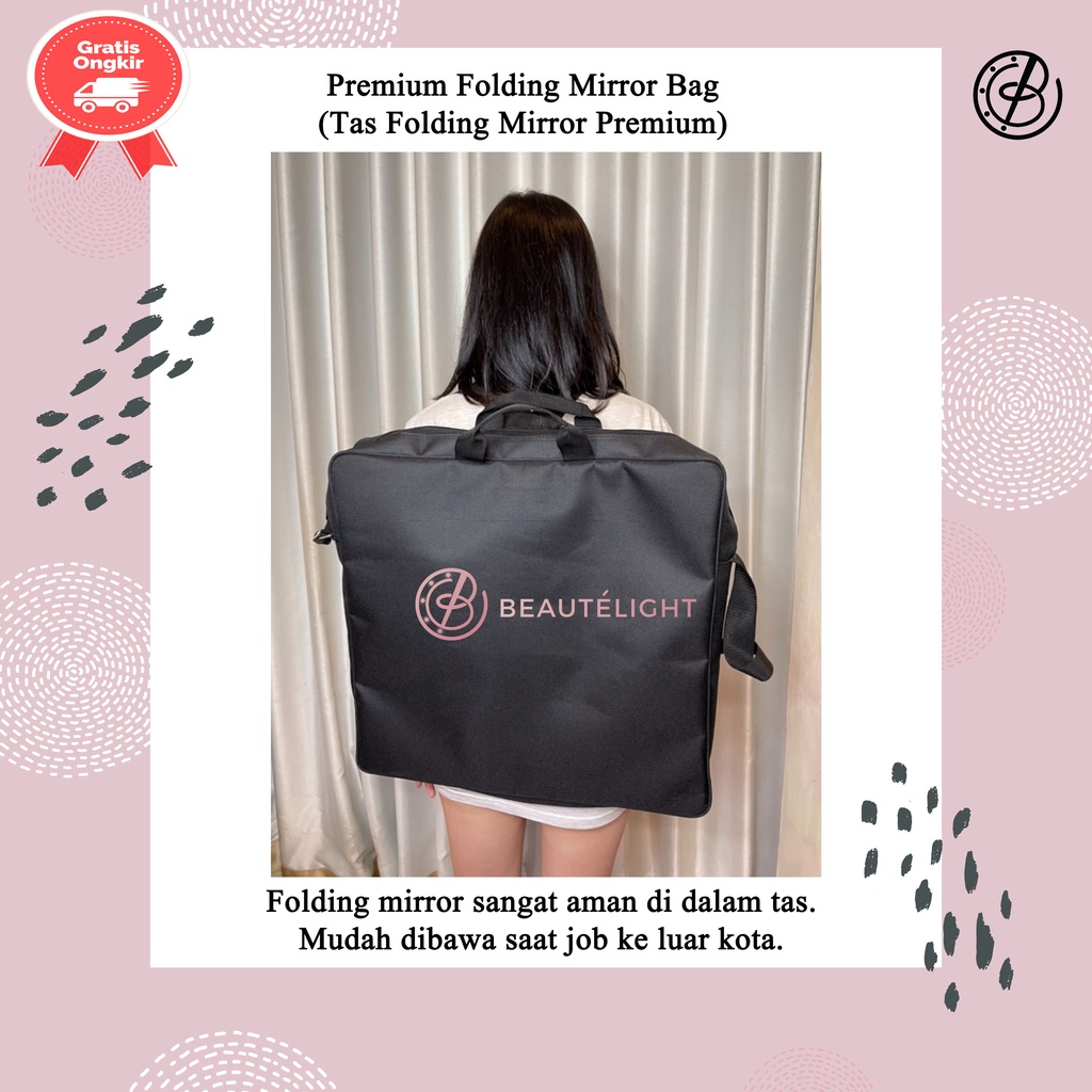 Folding Mirror Bag / Tas Folding Mirror Premium Beautelight / Tas Kaca Lipat Vanity Mirror Lamp Make