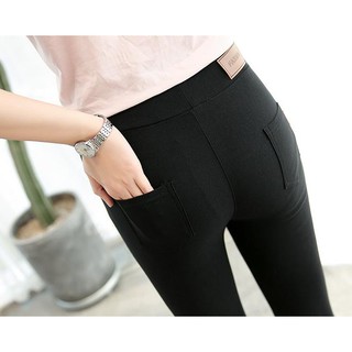 Image of Celana hitam all-match ramping wanita