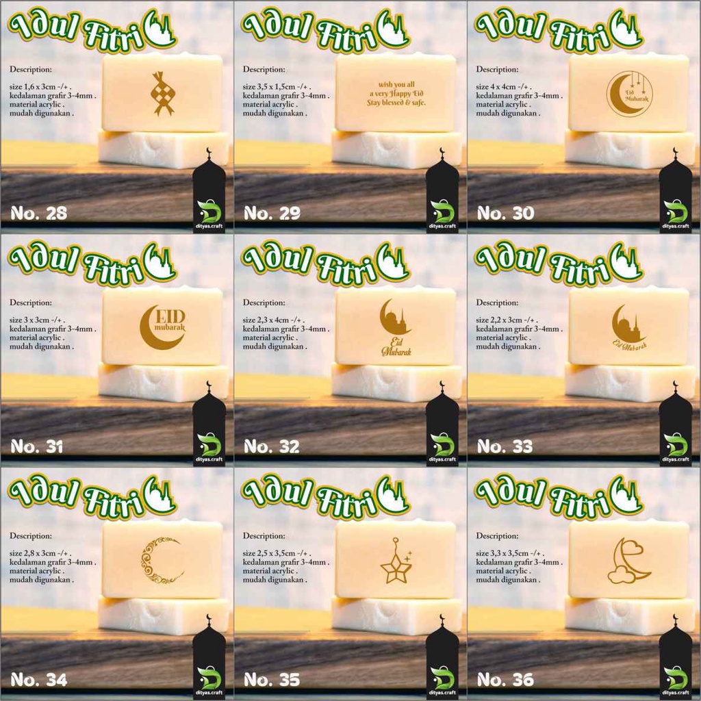 

soap stamp / stempel sabun / edisi IDUL FITRI code 28-36