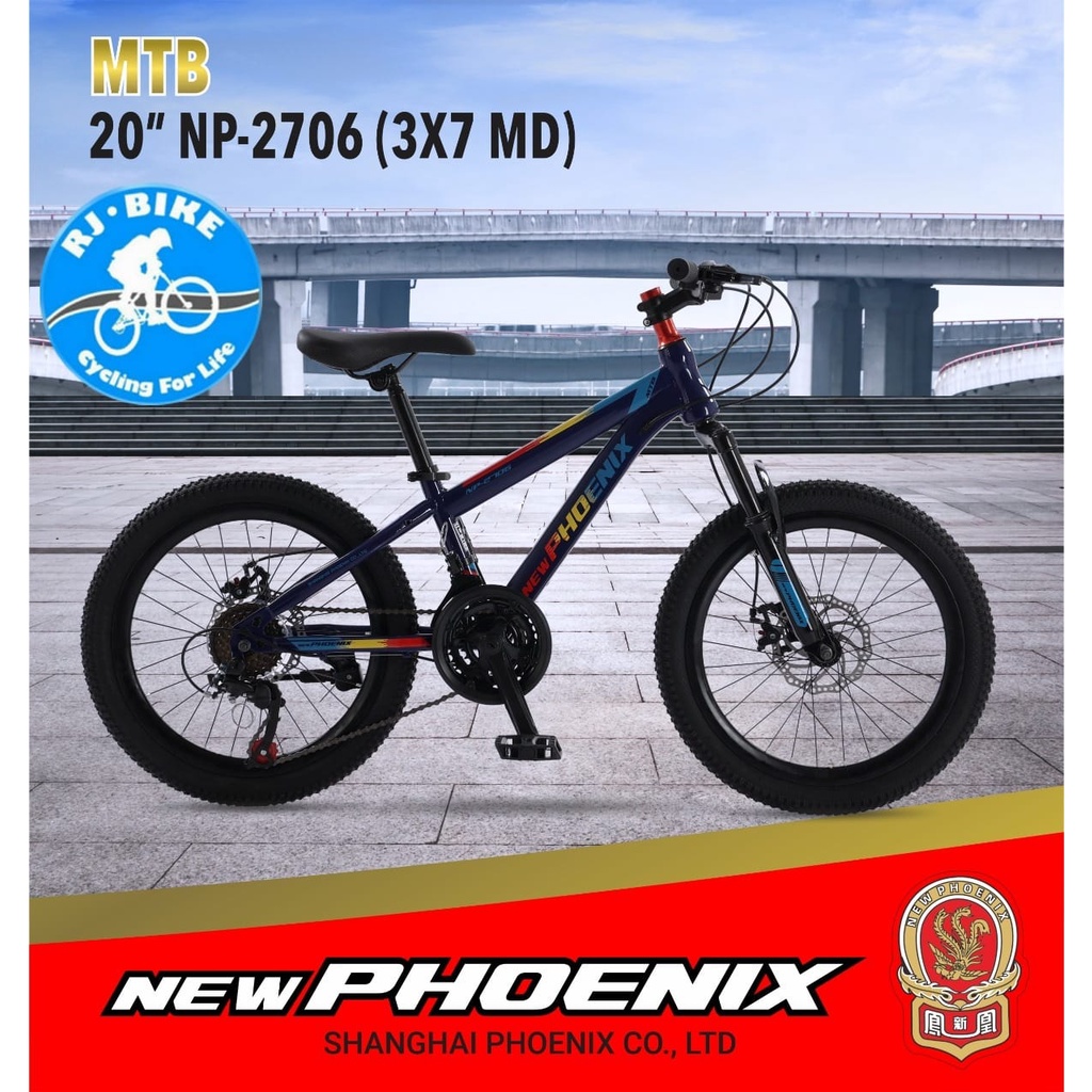 SEPEDA GUNUNG ANAK 20 INCH NEW PHOENIX NP 2706 3X7SPEED MD