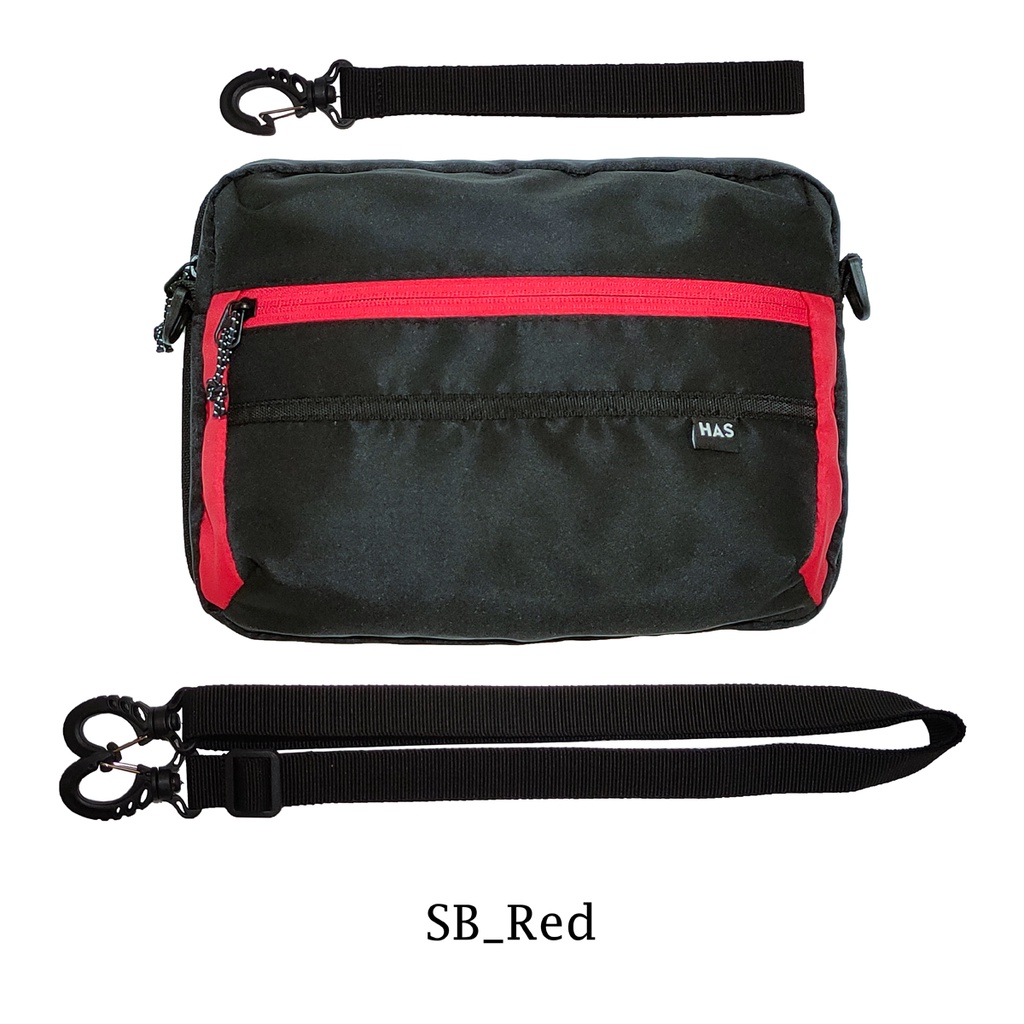 SlingBag Taslan Sling Bag Bisa Jadi Hand Bag 25x17x5cm Warna Red