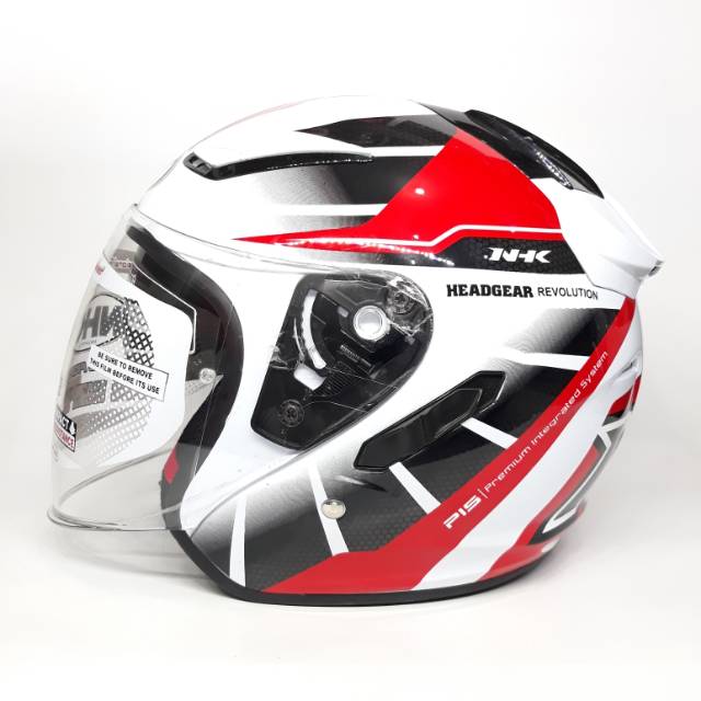 Helm NHK R1 Head Gear White Red