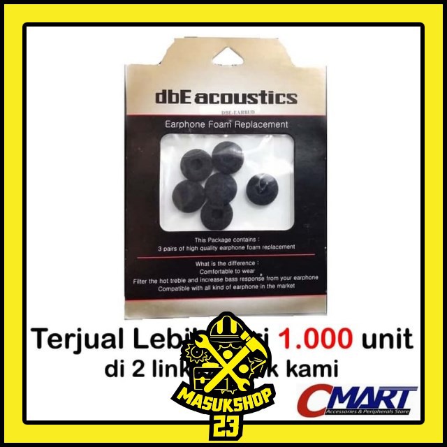 MS582 AUDIO DBE EARBUD WELL 3 PAIRS OF EARPHONE FOAM REPLACEMENT BY MASUKSHOP23