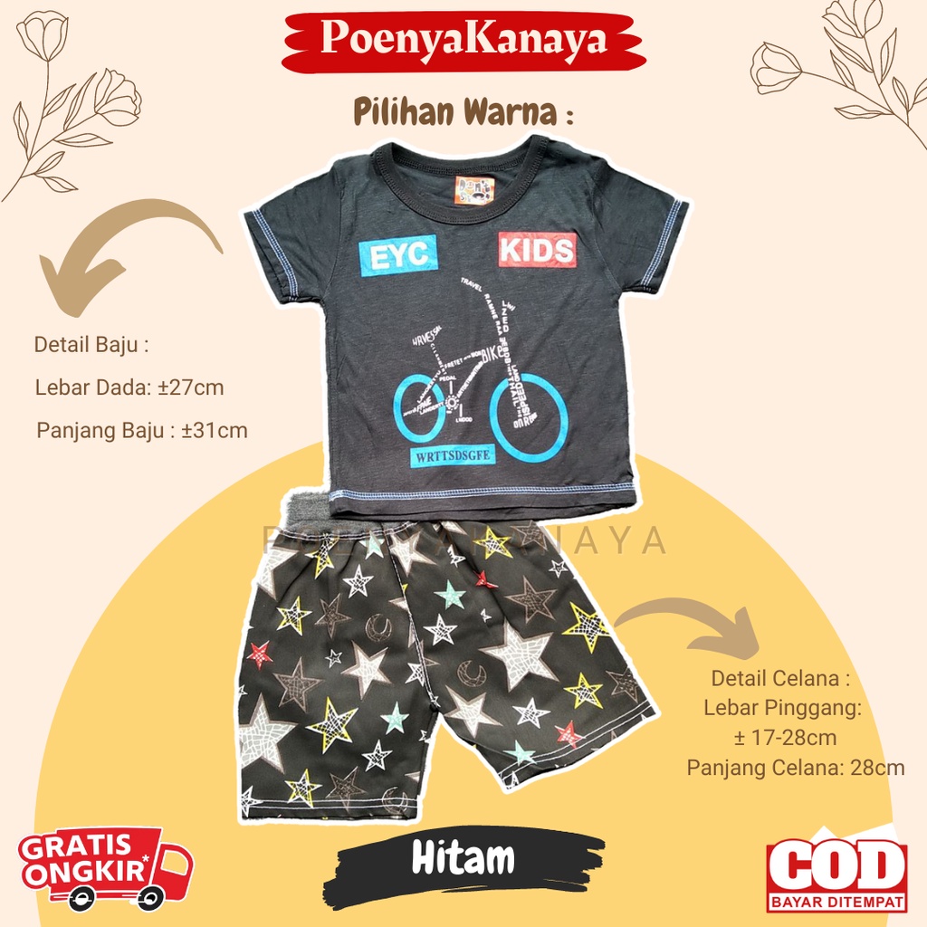 Setelan Baju Bayi Pendek Laki - Laki ARMY BIKE Don't Stop 6-12 Bulan STL21