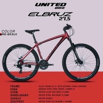 PROMO Sepeda Gunung Anak Remaja Dewasa MTB 27,5 United Elbruz 24 Speed