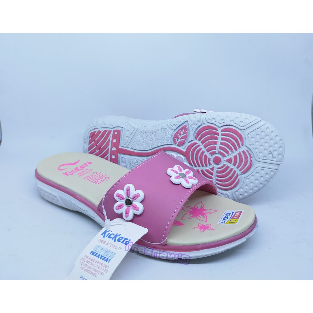 Sendal Anak Perempuan Slop Bunga Kickers Terbaru