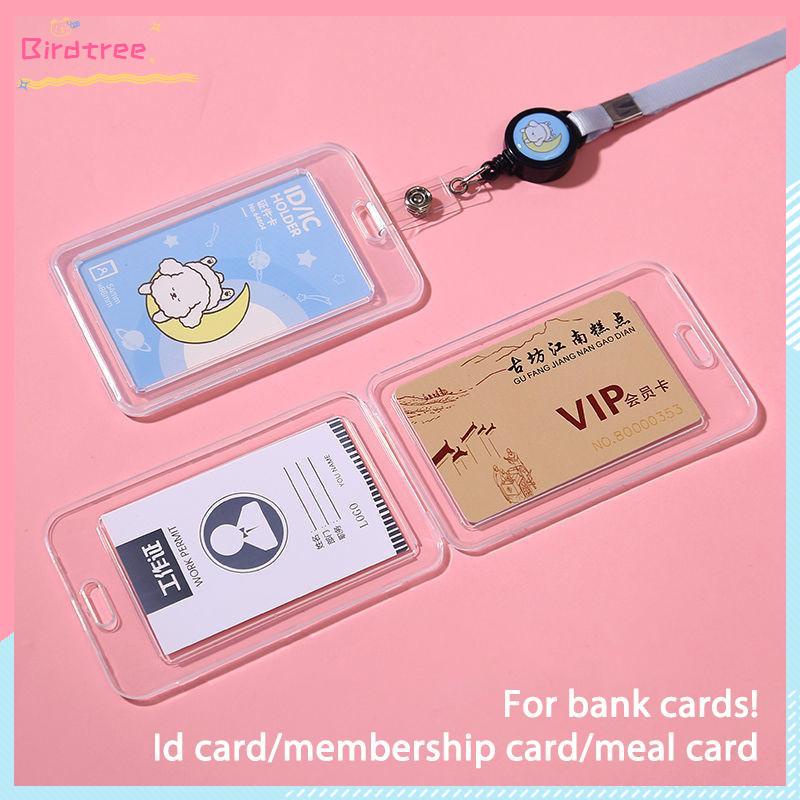 

[Readystock❤️COD]Kartu Bus Izin Kerja Siswa Kartu Makan Plastik Dua Sisi Pemegang Kartu Transparan- BS