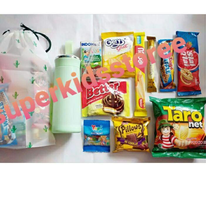 

3NY♞ PAKET SNACK ULANG TAHUN ANAK BOTOL MINUM GOODIE BAG ULTAH ANAK / SNACK HADIAH / PAKET SANTUNAN PAKE TAS Harga Terjangkau