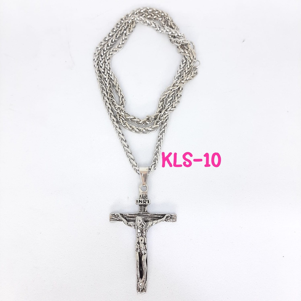 Kalung Liontin Salib Yesus / Kalung Rantai Salib Yesus