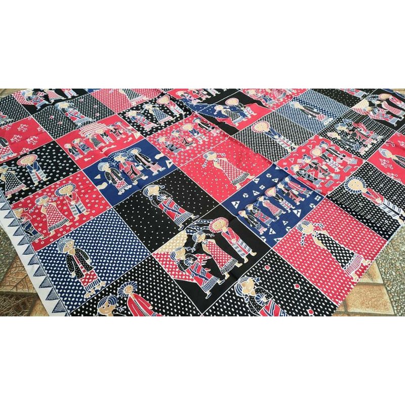 Kain batik solo motif tembel hitam