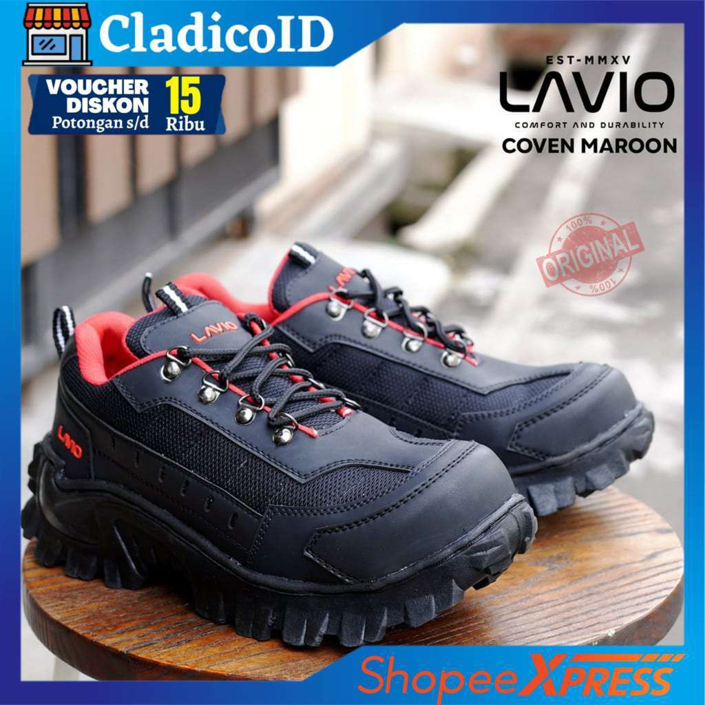 SEPATU SAFETY PRIA UJUNG BESI ORIGINAL KERJA LAPANGAN PROYEK OUTDOOR HIKING SEPTI SEFTY LAVIO COVEN