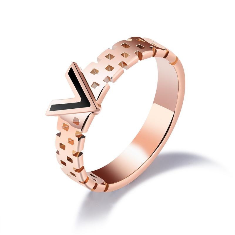 [ Model Baru ] Cincin Titanium Mini Korea Wanita Fashion CK058 rose gold simple elegant set midi