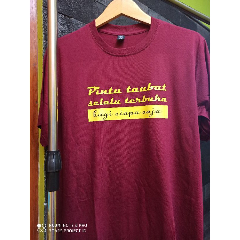 Kaos Dakwah Islami/ Pintu Taubat Selalu Terbuka/ Cotton Combed 30s / Tshirt Distro Muslim - stars.id-1