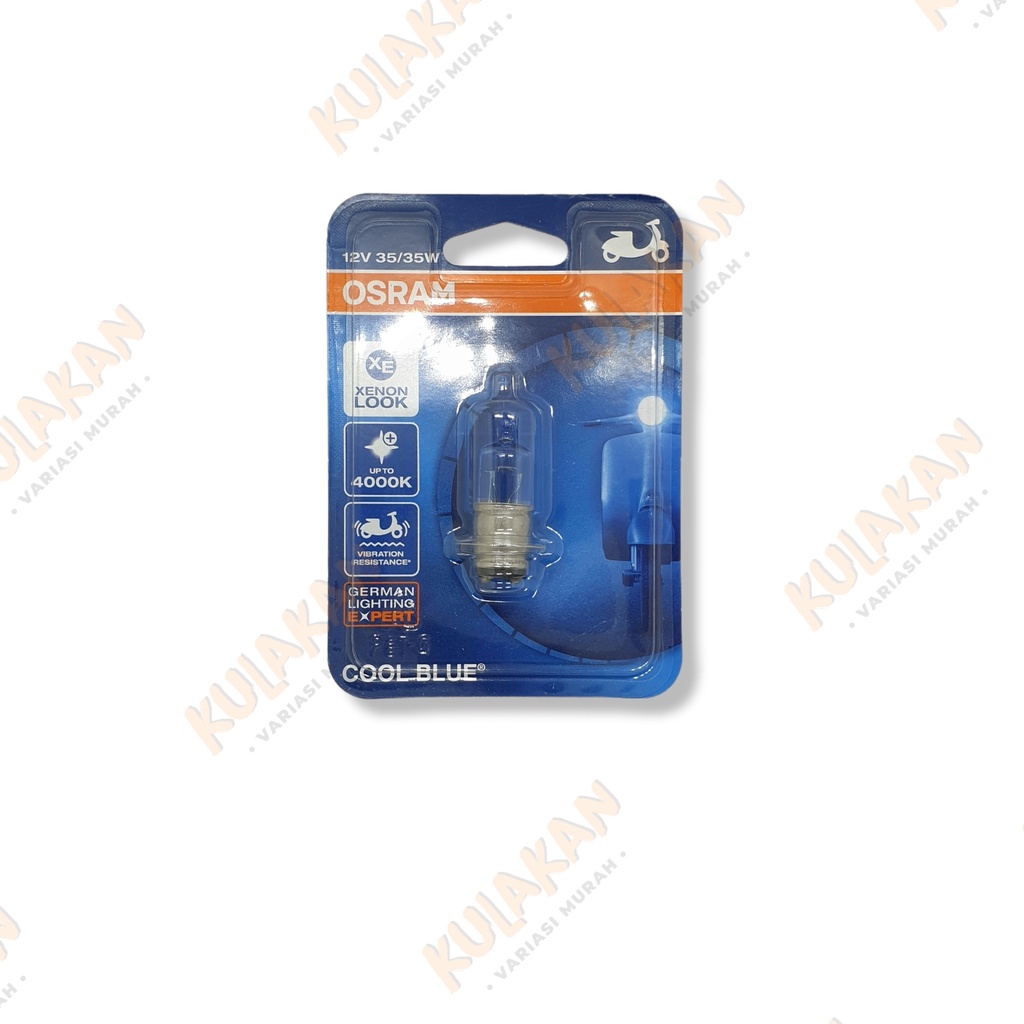 Osram Cool Blue H6 Kaki-1 Lampu Depan Halogen Motor Bebek Matic Honda Yamaha Suzuki