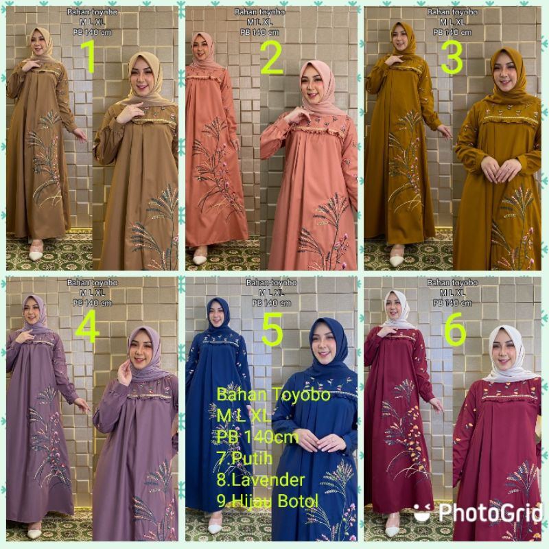 GAMIS TOYOBO PREMIUM / GAMIS ORI BY RIDD / GAMIS BORDIR MEWAH