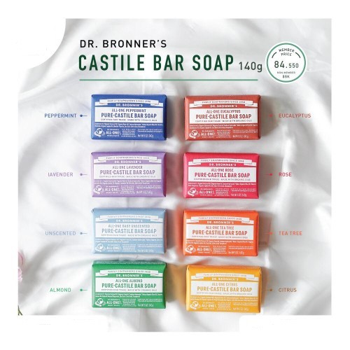 Dr. Bronner's Pure Castile Bar Soap Sabun Mandi 140gr