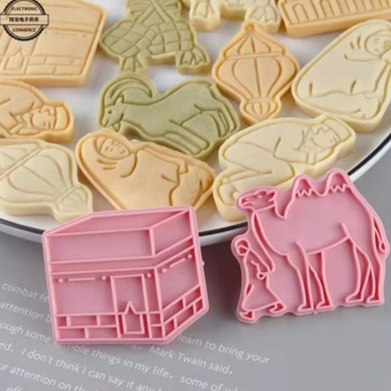 Cookie Cutter 3D Set Cetakan Cookies Lebaran Idul Fitri Christmas Hari Raya Natal Xmas Motif Animal Onta Kelinci Ikan Barongsai Santa Claus Cookies Kue Kering