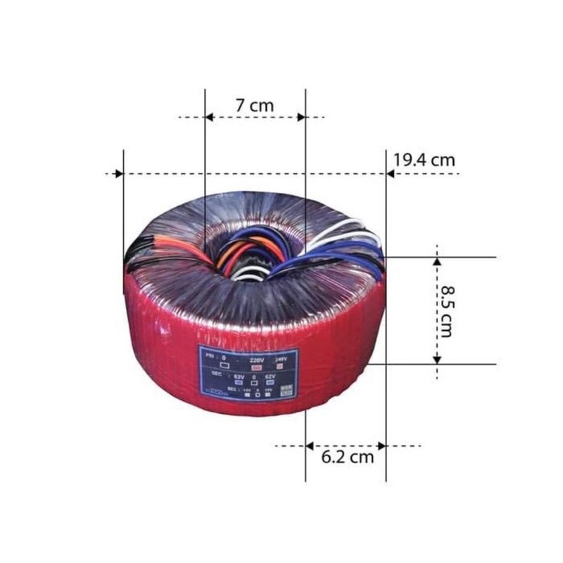 TRAFO VULCANS BOMBARDIR 30A CT 62V -TRAVO TOROIDAL TOROID 30 A 62 V TRAFO