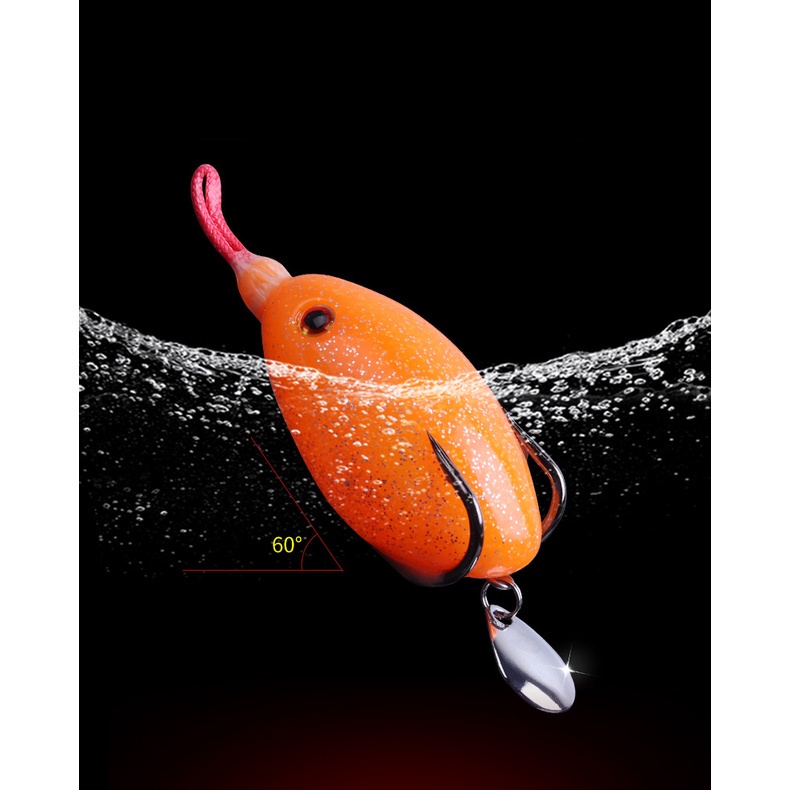 Umpan Casting  6cm/13g Soft Frog Lure Bait Bentuk Katak Ukuran Dengan Kail