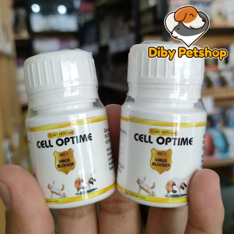 cell optime supplemen vitamin anti virus kucing 20 kapsul