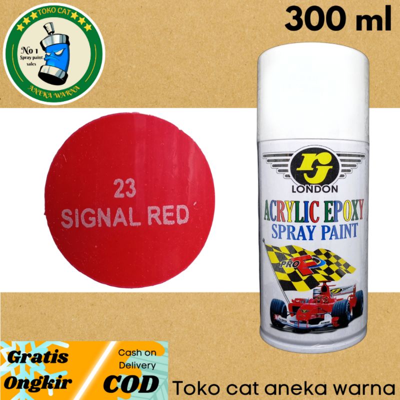 cat semprot 300cc signal red merah rj london cat semprot spray paint pilok pilox