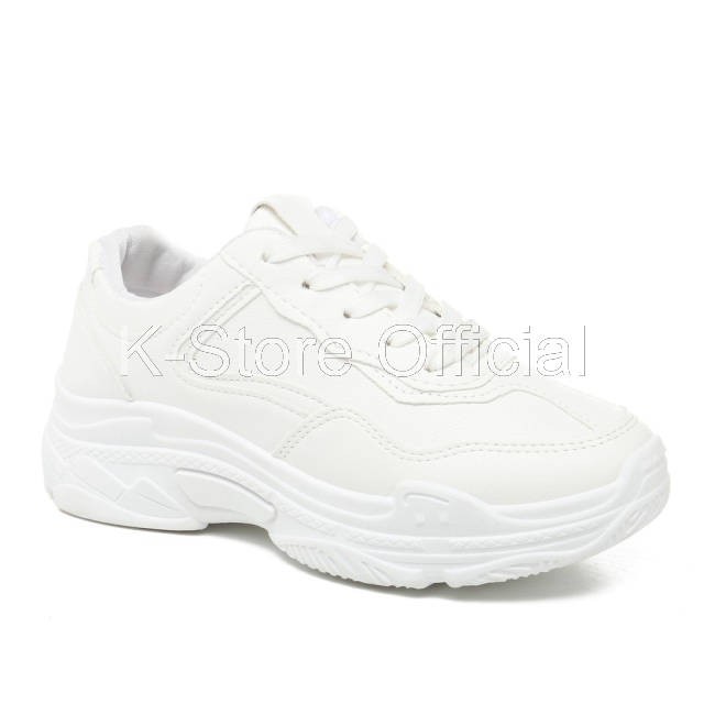K-Store Official - PVN Sepatu Sneakers Wanita Korea Casual Sport Shoes Putih 512