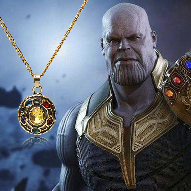 Kalung Liontin Sarung Tangan Thanos Infinity Avengers 3 Untuk Pria