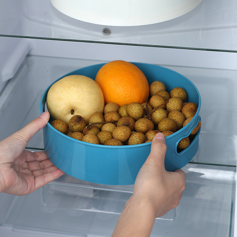 Nampan Putar Multifungsi Tempat Bumbu Makanan Snack Rak Non Slip Kosmetik organizer Hemat Tempat Aneka Organizer360° Rotating Kitchen Storage Box/Kotak Penyimpanan Dapur Putar