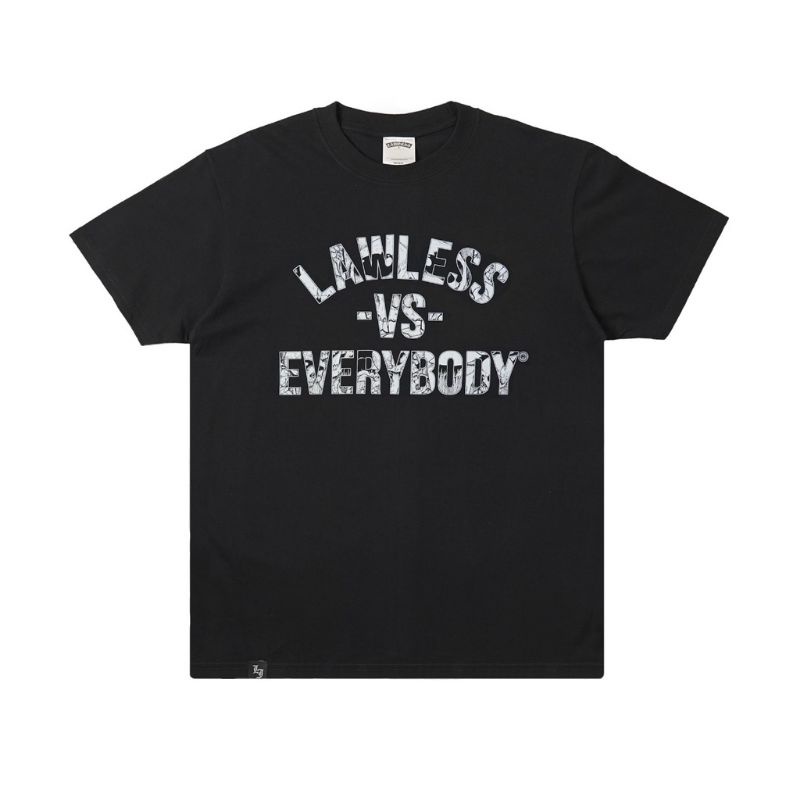 URBAIN Kaos Hitam Pria Urbain Inc x Lawless Jakarta Lawless Vs Everybody